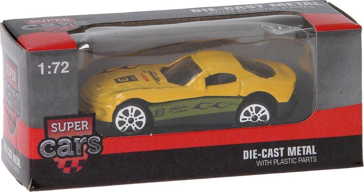 Johntoy Super Cars Die-cast Auto - Metalen speelgoedauto in verschillende kleuren