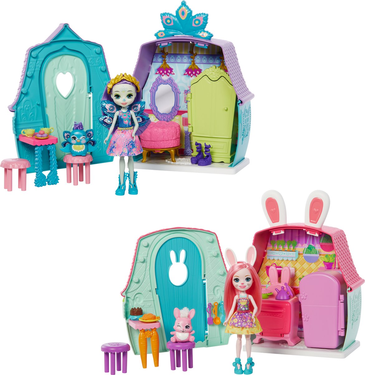 Enchantimals Speelset Bree Bunny Meisjes 15,2 Cm Roze 18-delig