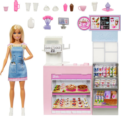 Barbie Koffiebar - mattel barbie coffee shop set - speelpop