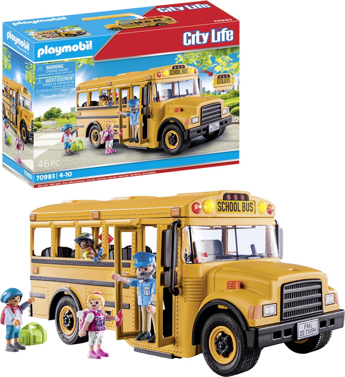 PLAYMOBIL City Life Amerikaanse schoolbus - 70983