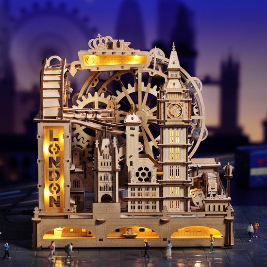 Marble Travel London – Marble Spaceport EGB01 – Houten Knikkerbaan
