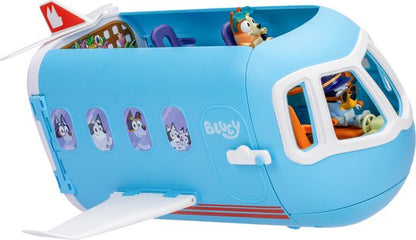 BLUEY - 3 in 1 Transformerend Vliegtuig Speelset - Incl. Bluey en Bingo speelfiguren
