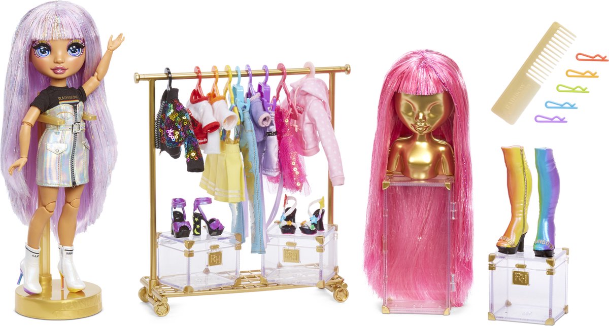 Rainbow High Fashion Studio - Pop Avery Styles met Poppenkleding