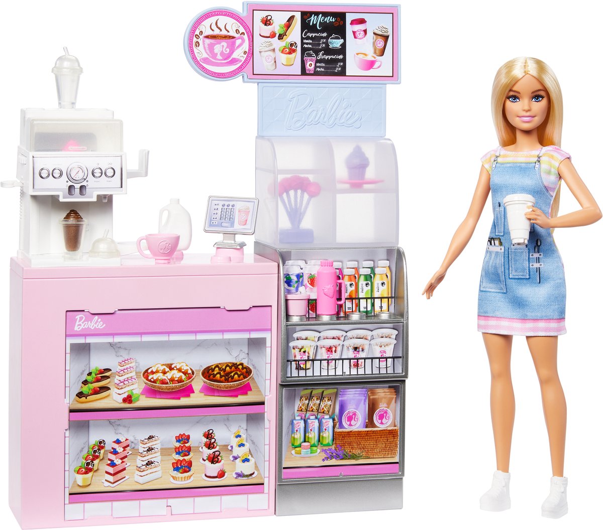 Barbie Koffiebar - mattel barbie coffee shop set - speelpop