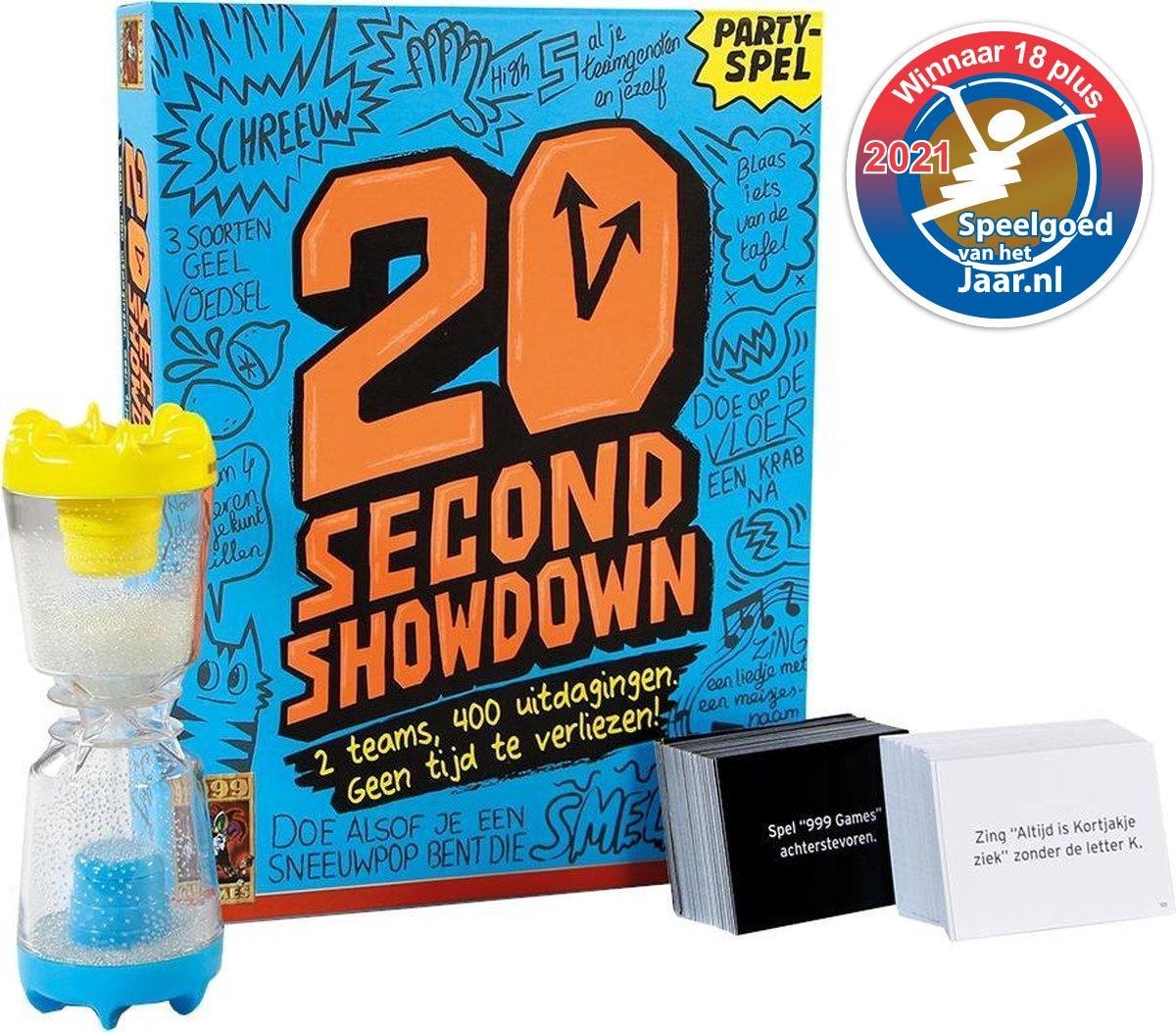 999 Games - 20 Second Showdown - Partyspel - 2 teams, 400 uitdagingen