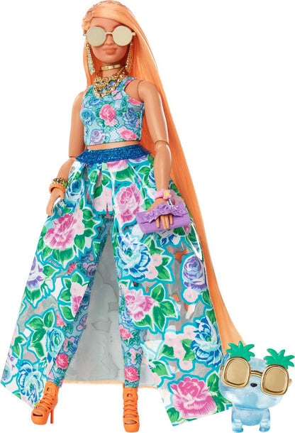 Extra Fancy Barbiepop - Blond - Gebloemde set
