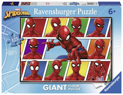 Ravensburger, Reusachtige 125-delige vloerpuzzel Spider-man met superheldenthema, Veelkleurig