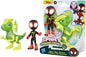 Marvel Spidey and His Amazing Friends - Dino-Webs Miles Morales en Electrosaurus - Actiefiguur - 10 cm