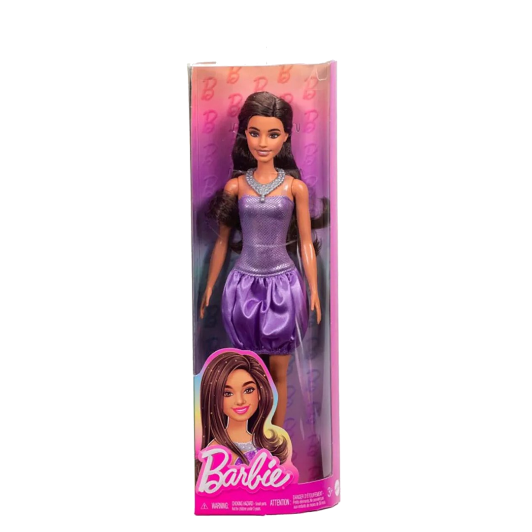 Fashionista in Sequined Purple Dress