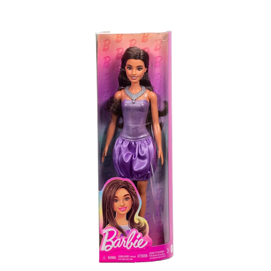 Fashionista in Sequined Purple Dress