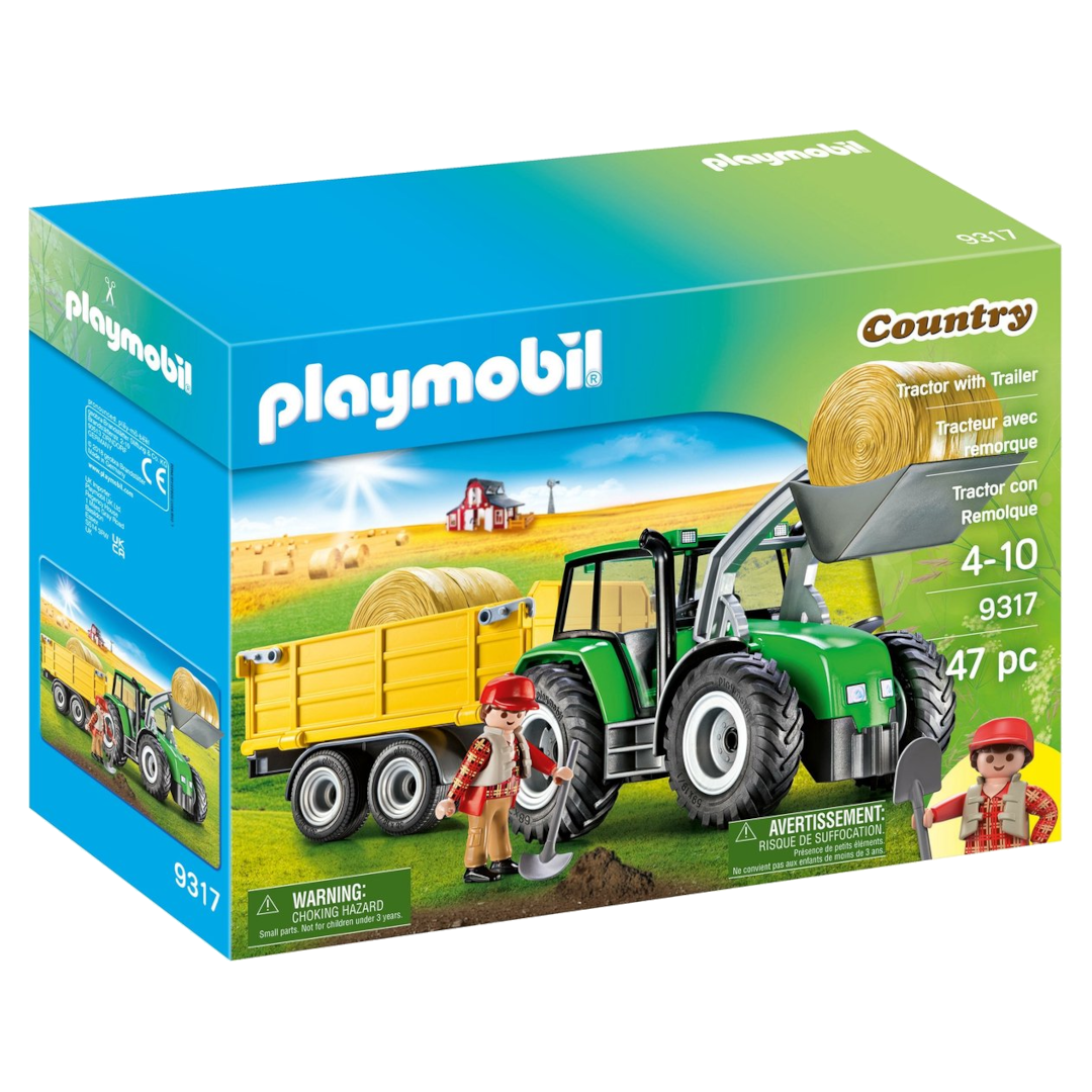 Grote tractor met aanhanger  9317