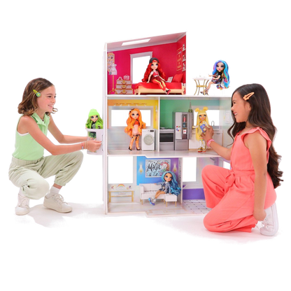 Rainbow High Huis - Houten poppenhuis met dakterras