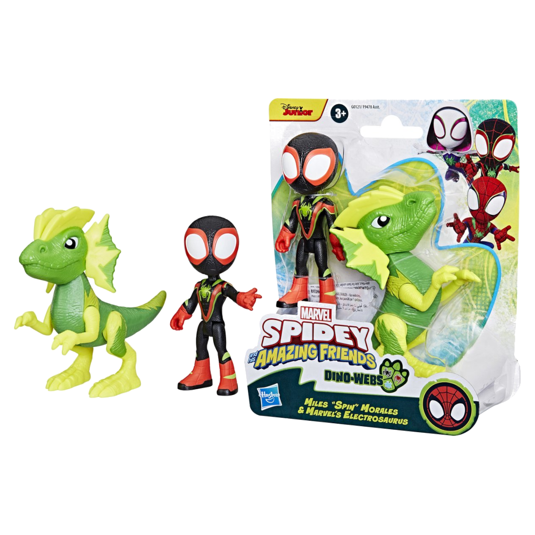 Spidey and His Amazing Friends - Dino-Webs Miles Morales en Electrosaurus