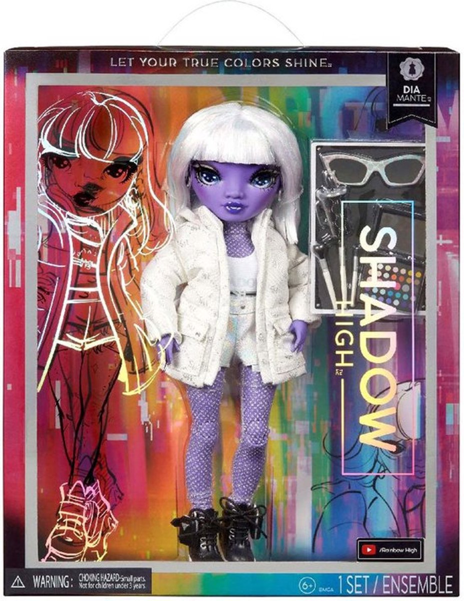 Rainbow High Shadow High S23 Fashion Doll - Dia Mante (Paars) - Modepop