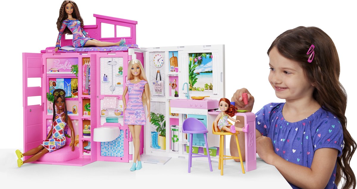 Barbie 65 jaar Vakantiehuis - Barbiepop - Poppenhuis