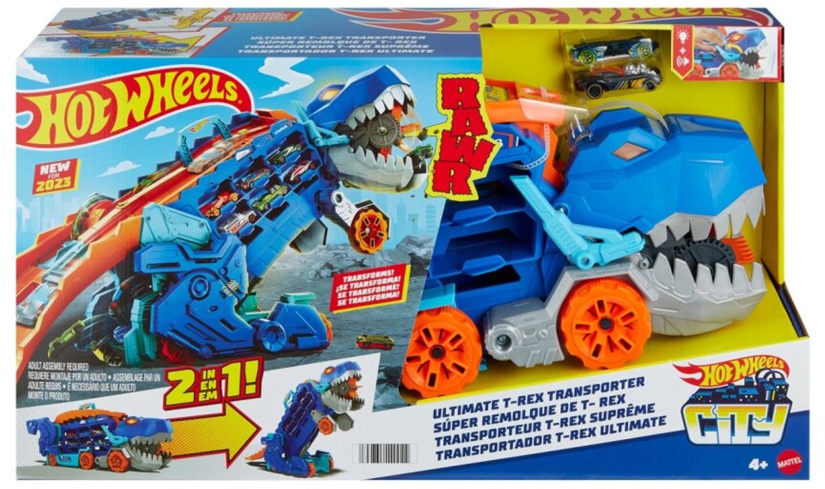 Hot Wheels - City Ultieme Dino Hauler Vrachtwagen - 1:64 - Speelgoedvoertuig