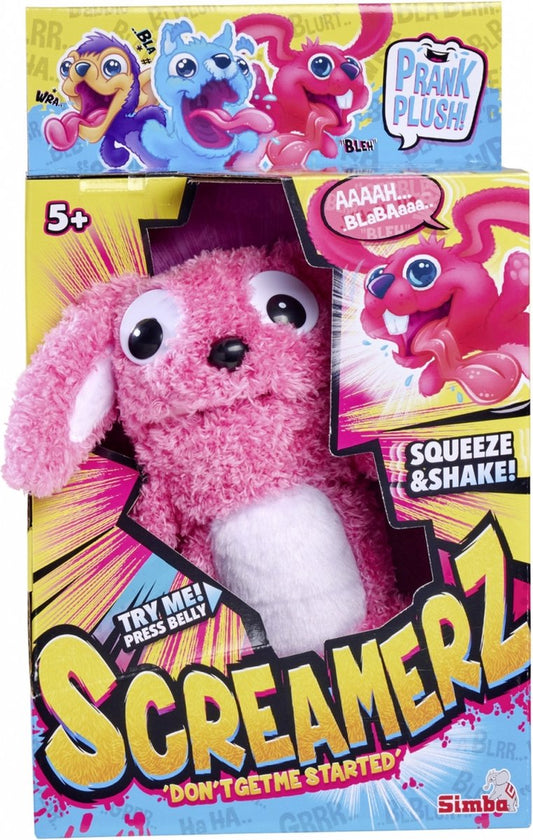 Nicotoy Screamerz Rambling Rabbit - Interactieve knuffel konijn - 5+ jaar