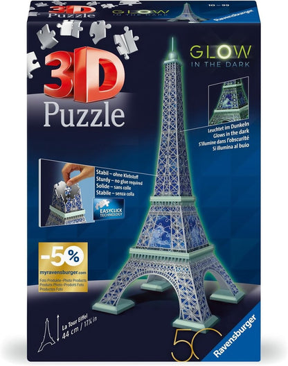 Ravensburger 3D Puzzel Eiffeltoren Glow in the dark - 216 stukjes