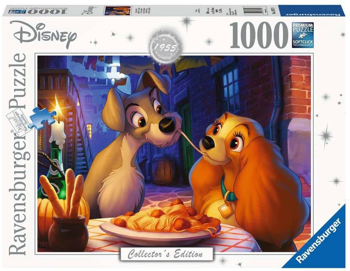 Ravensburger puzzel Disney Lady en de Vagebond 1000 stukjes volwassenen.