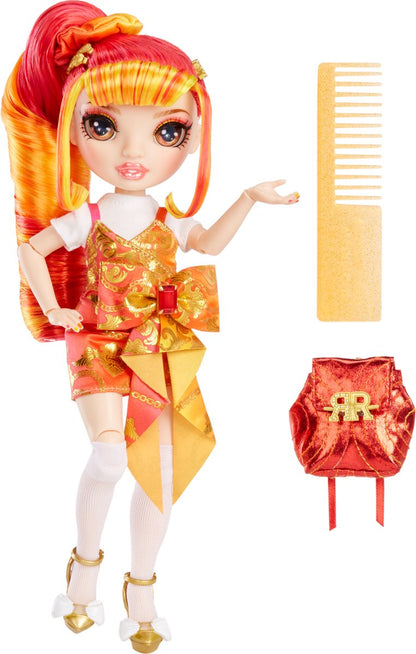 Rainbow High Junior High Special Edition Doll - 23 cm - Laurel De'Vious - Oranje - Modepop