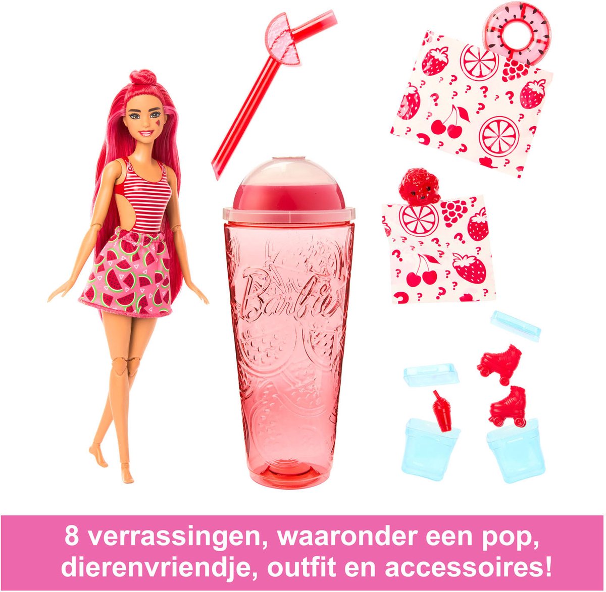 Barbie Pop! Reveal - Serie Fruit Watermeloensap - Barbiepop