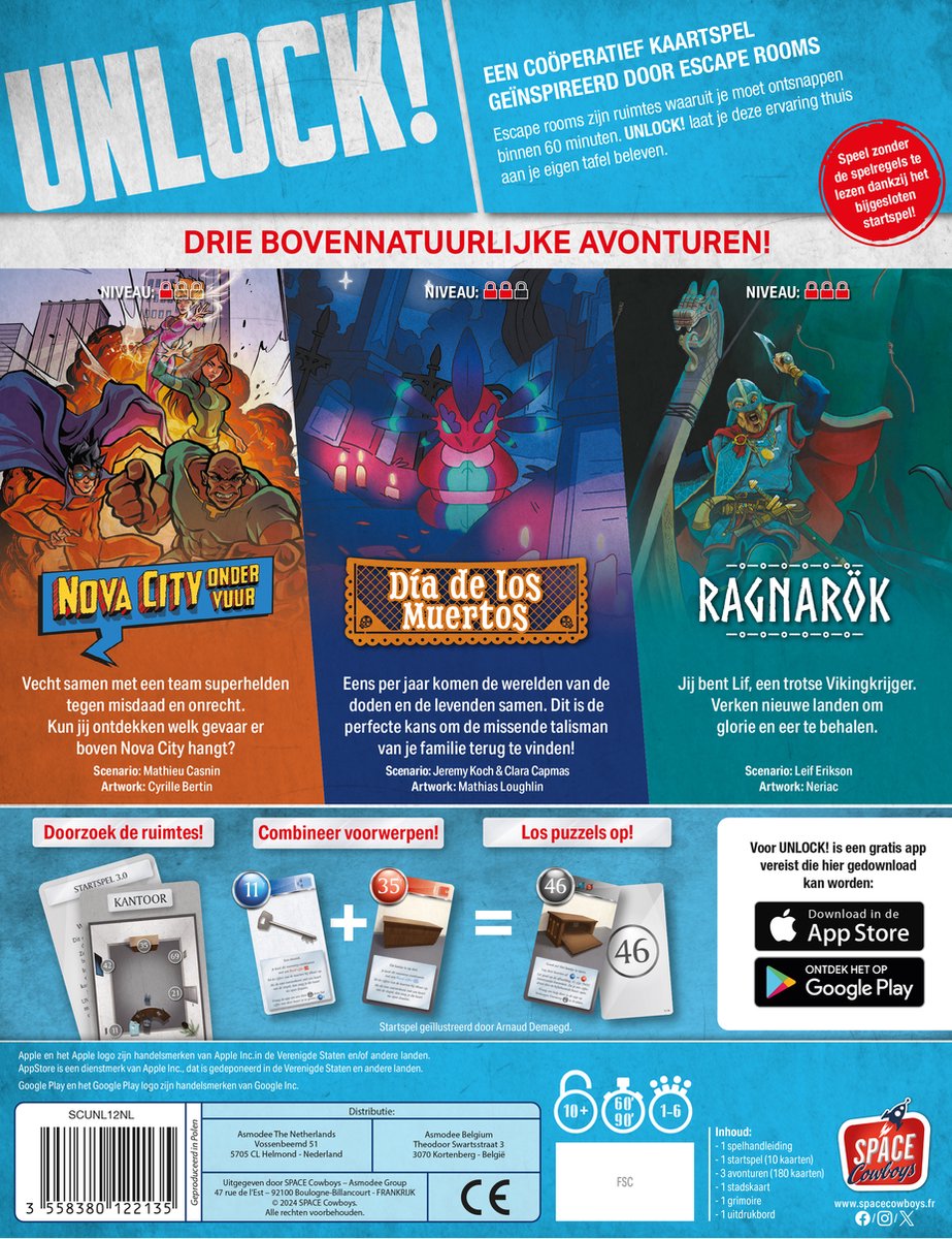 Unlock! Bovennatuurlijke Avonturen - Nederlandstalig Kaartspel