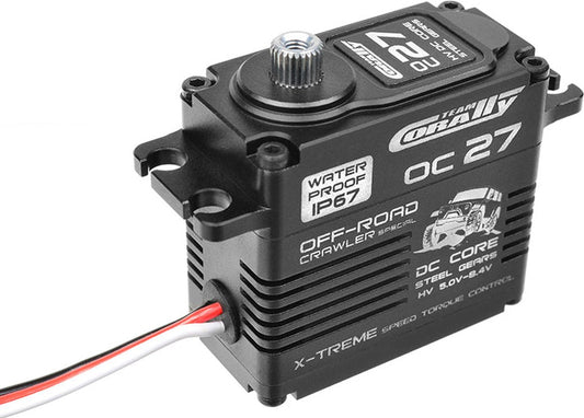 Team Corally - OC-27 HV Digital Servo - 5-8.4V - IP-67 - Core DC Motor - Stalen tandwielen - Kogelgelagert - Aluminium behuizing