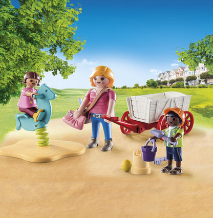 PLAYMOBIL Starterpack Opvoeder met Bolderwagen - 71258