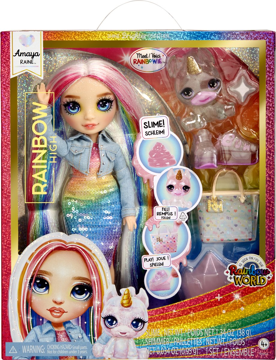 Rainbow High Klassieke Modepop - Verrassingsitem - Met slijmset en diertje