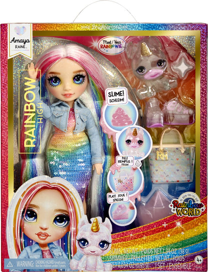 Rainbow High Klassieke Modepop - Verrassingsitem - Met slijmset en diertje