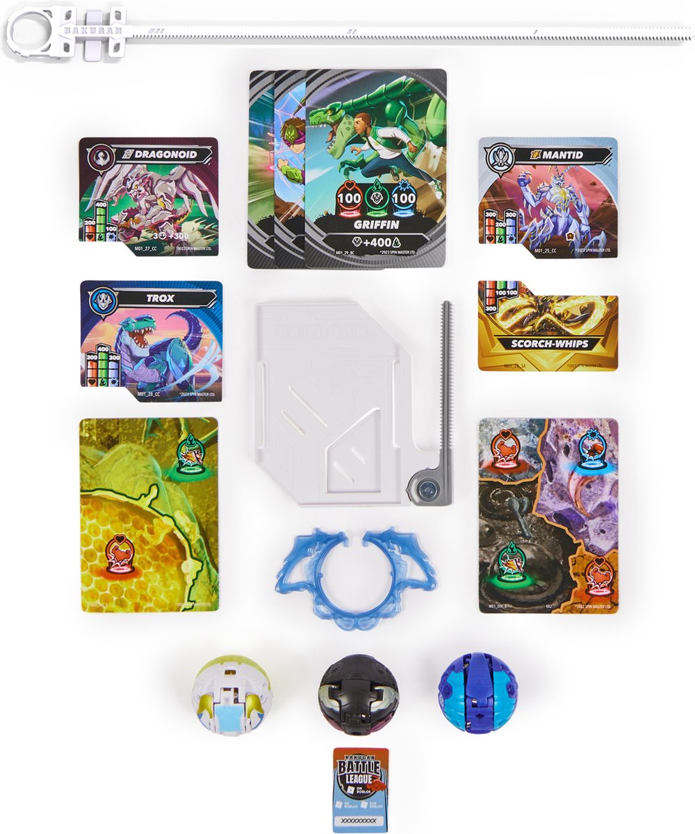 Bakugan - Special Attack-starterpakket - Speelset met 3 Bakugan-actiefiguren en 3 Brawler-kaarten - stijlen kunnen variëren