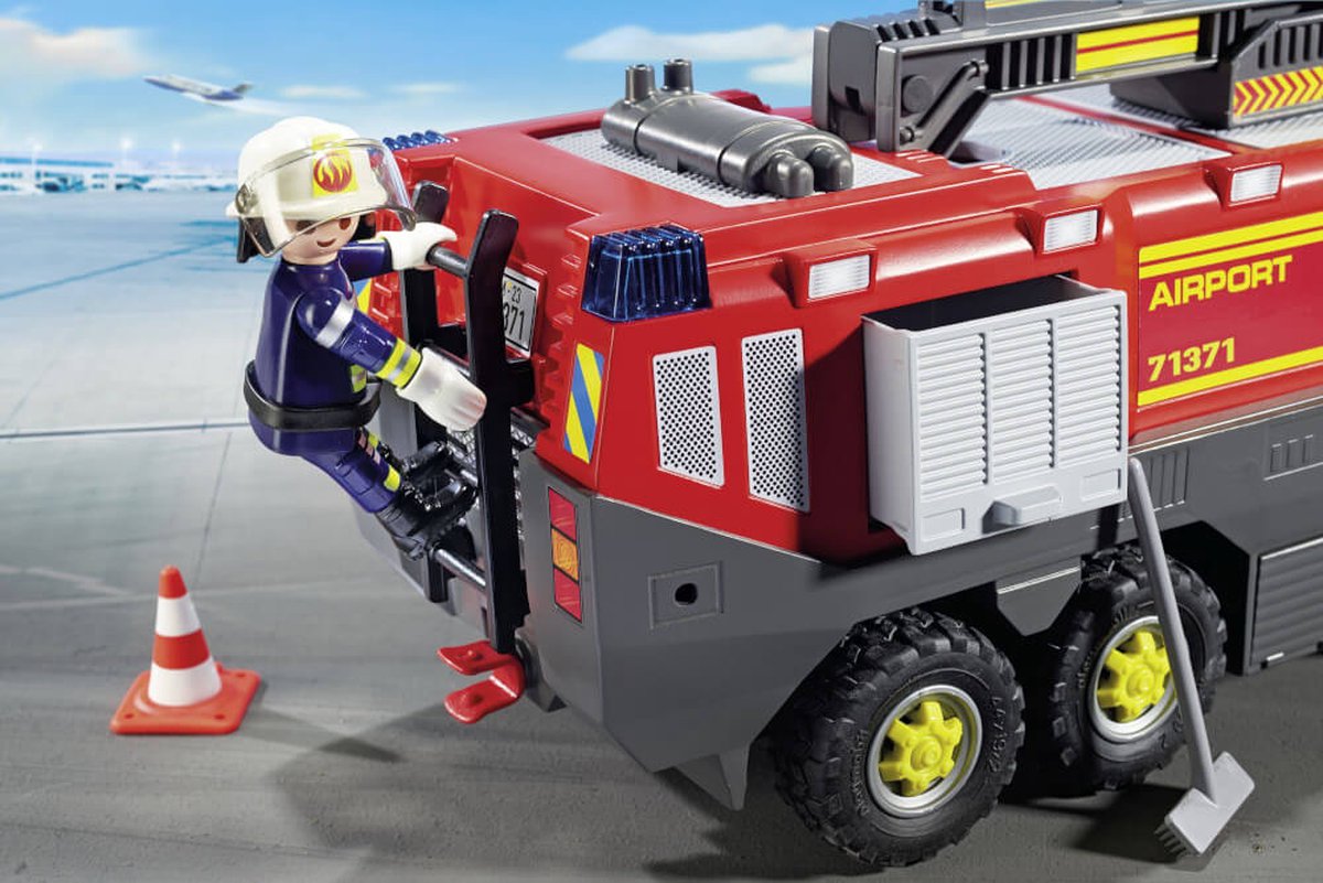 City Action Luchthavenbrandweerwagen met licht en geluid - 71371