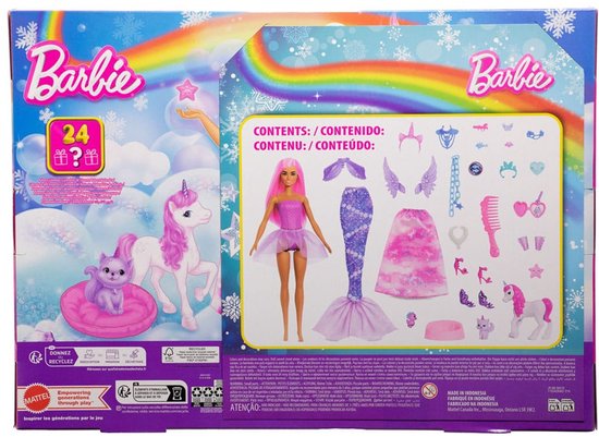 Barbie Adventskalendar met modepop en 24 verrassende accessoires
