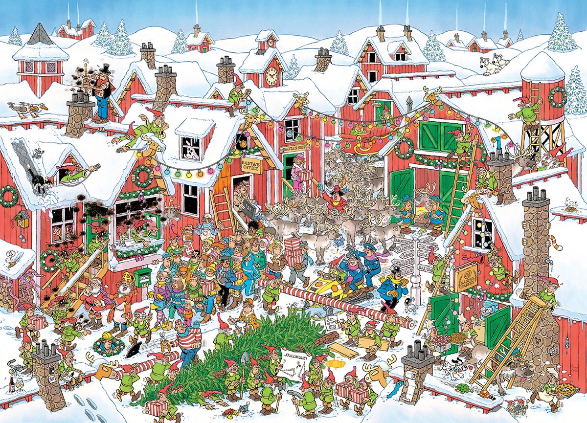 Jan van Haasteren - Het dorp van de Kerstman - 1000 stukjes - Legpuzzel