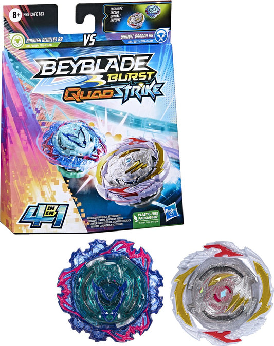 Beyblade QuadStrike Gambit Dragon en Ambush Achi - Tol voor 8+ jaar