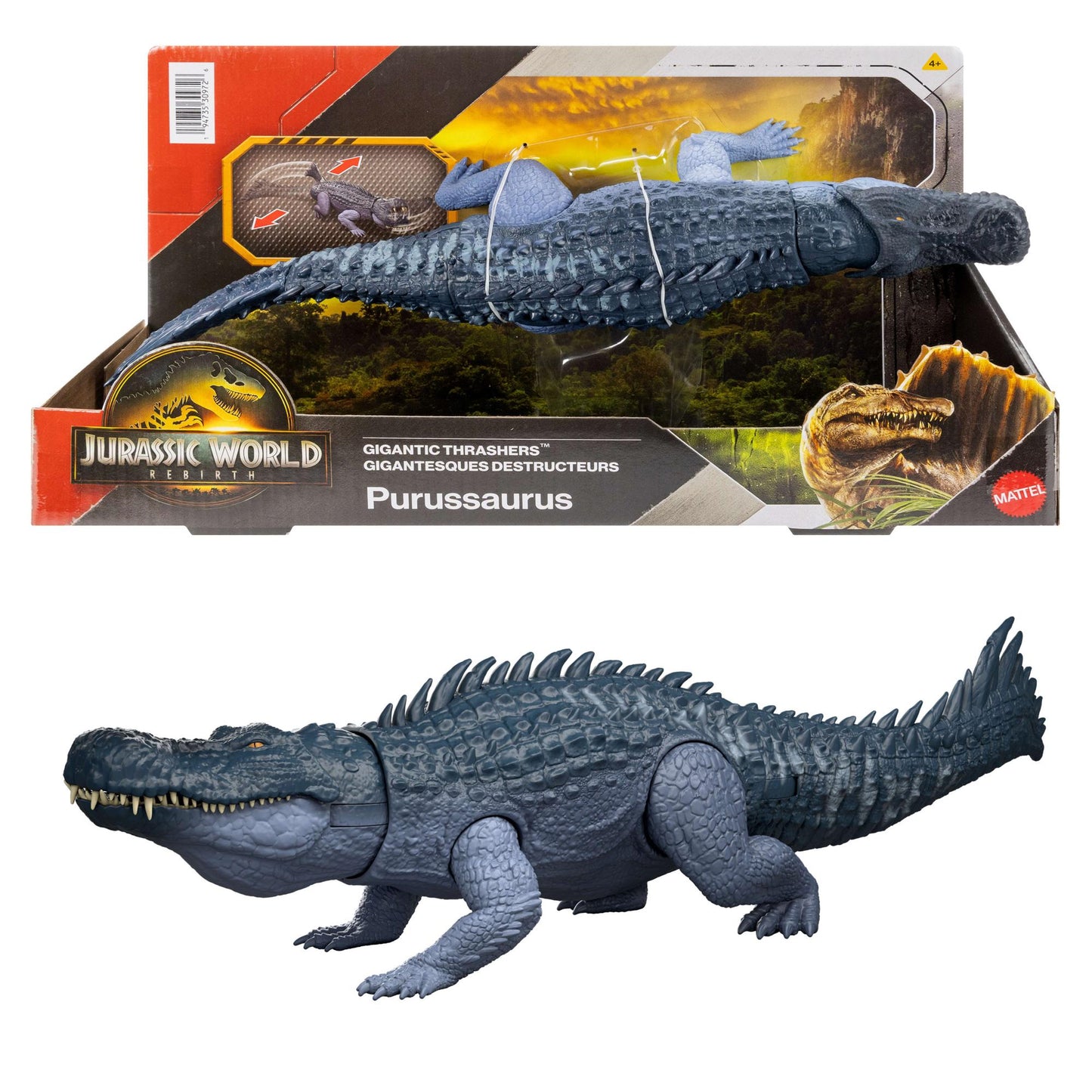 Mattel - Jurassic World Rebirth Purussaurus Gigantic Thrashers