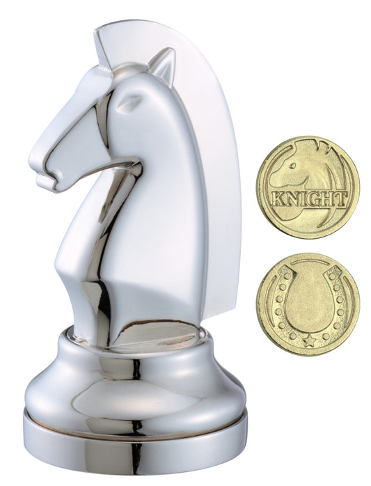 Cast Chess Puzzle - Horse - Silver
