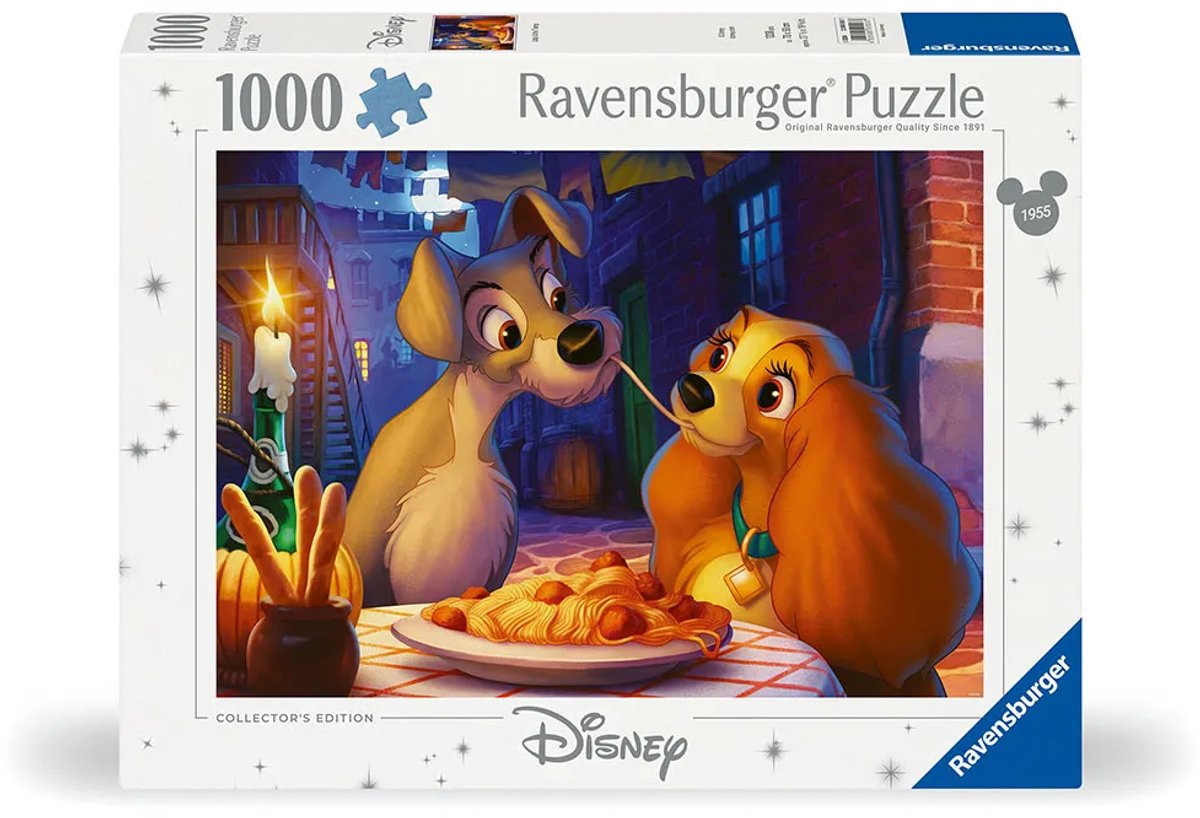 Ravensburger puzzel Disney Lady en de Vagebond 1000 stukjes volwassenen.