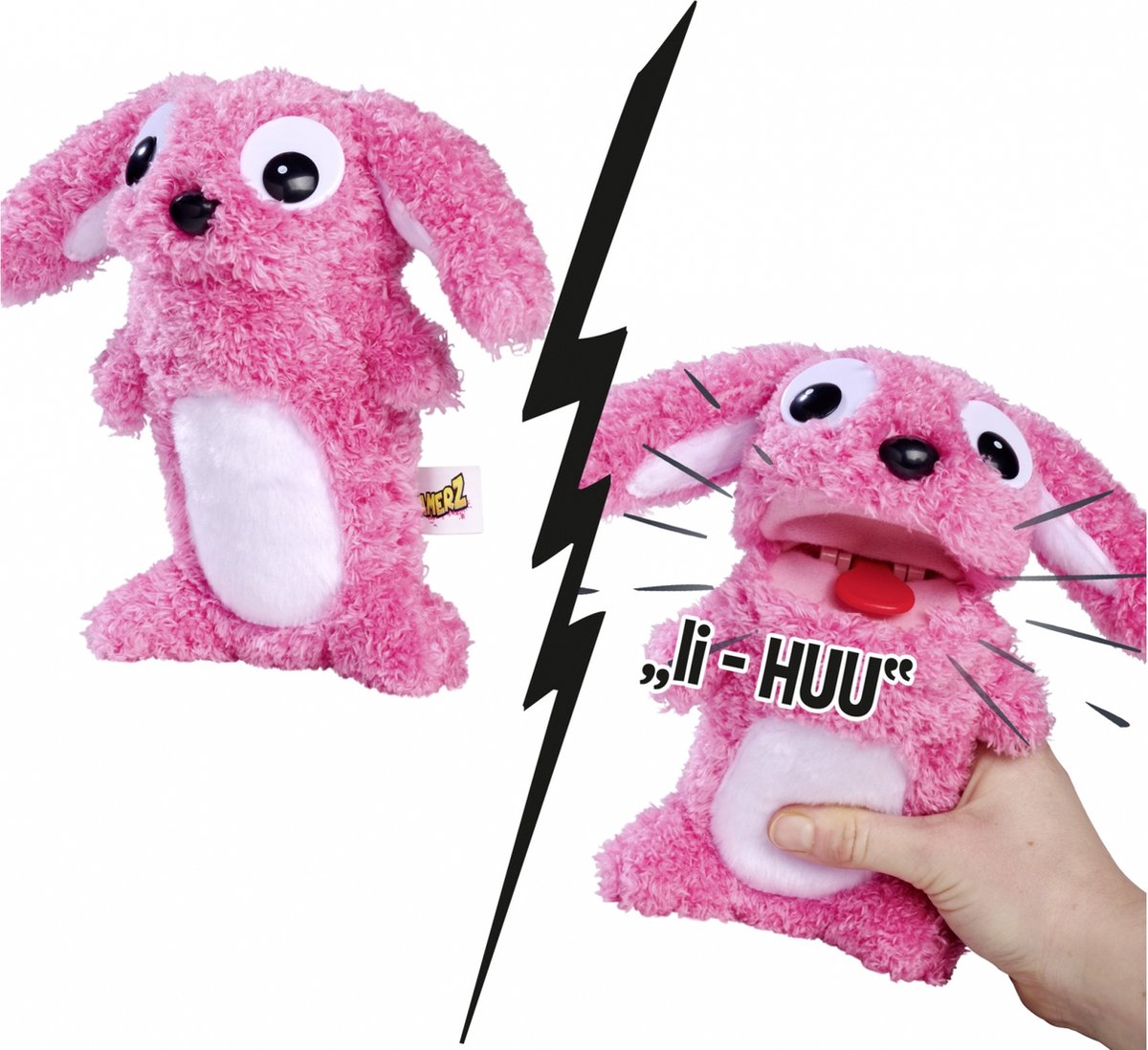 Nicotoy Screamerz Rambling Rabbit - Interactieve knuffel konijn - 5+ jaar