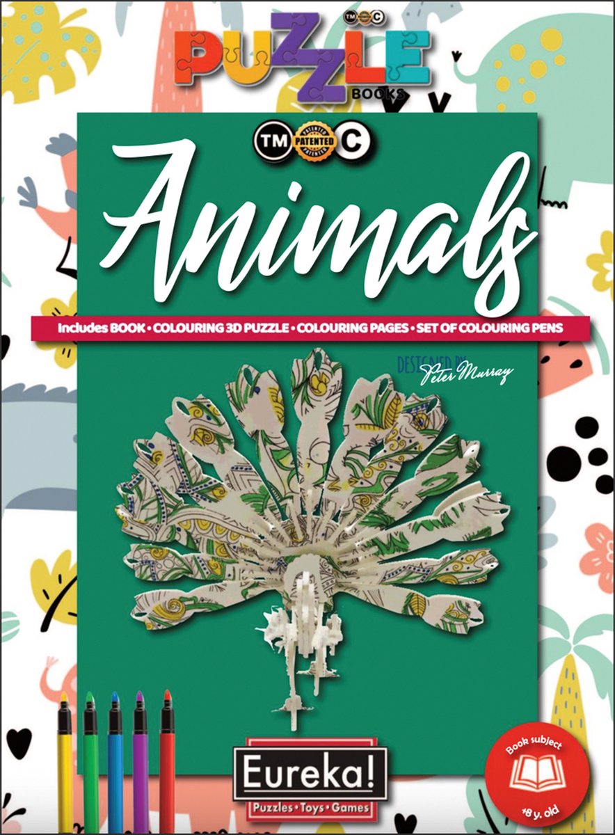 Eureka 3D Puzzle Books Kleur- en Puzzelboek - Dieren.
