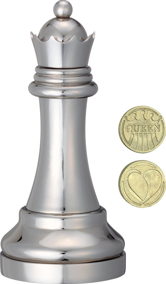Cast Chess Puzzle - Queen - Silver