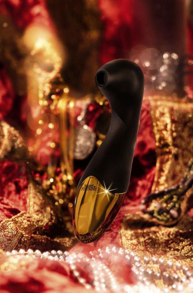 Fontaine de Jouvence 3 zw/dore - luchtdrukvibrator - luchtgolven - luchtdruk - vibrator voor vrouwen - clitorisstimulator - lustopwekkend - 99% orgasmegarantie - waterproof - koppelvibrator - USB oplaadbaar -