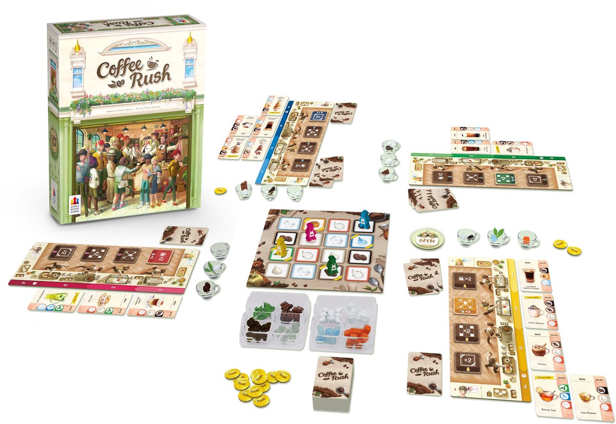 Korea Board Games - Coffee Rush - Nederlandstalig Bordspel - Geschikt voor 2-4 Spelers