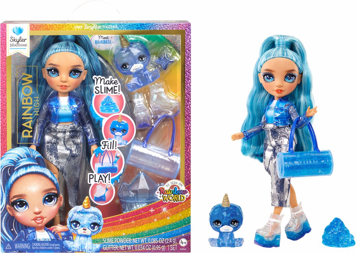 Rainbow High Klassieke Modepop - Verrassingsitem - Met slijmset en diertje