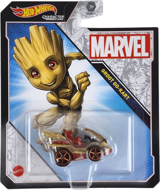 Hot Wheels Go Kart - Marvel Groot raceauto - Schaal 1:64 - 7 cm