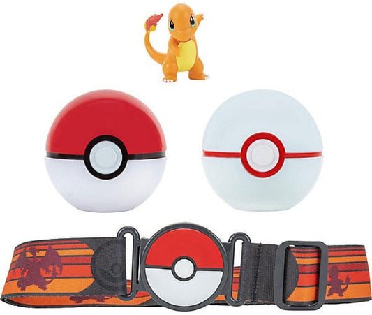 PokÃ©mon Clip'n'Go PokÃ© Ball Belt Set PokÃ© Ball, Luxury Ball & Charmander