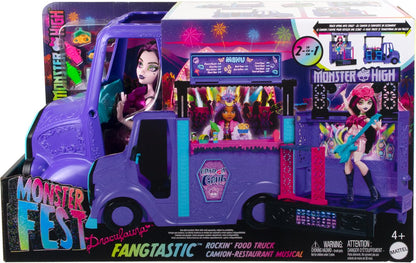Mattel Monster High Koncertowy Food + Lalka Zestaw Hxh83 Vrachtwagen Roze
