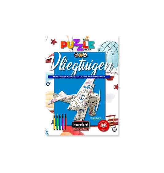 Eureka 3D Puzzle Books Kleur- en Puzzelboek - Vliegtuigen