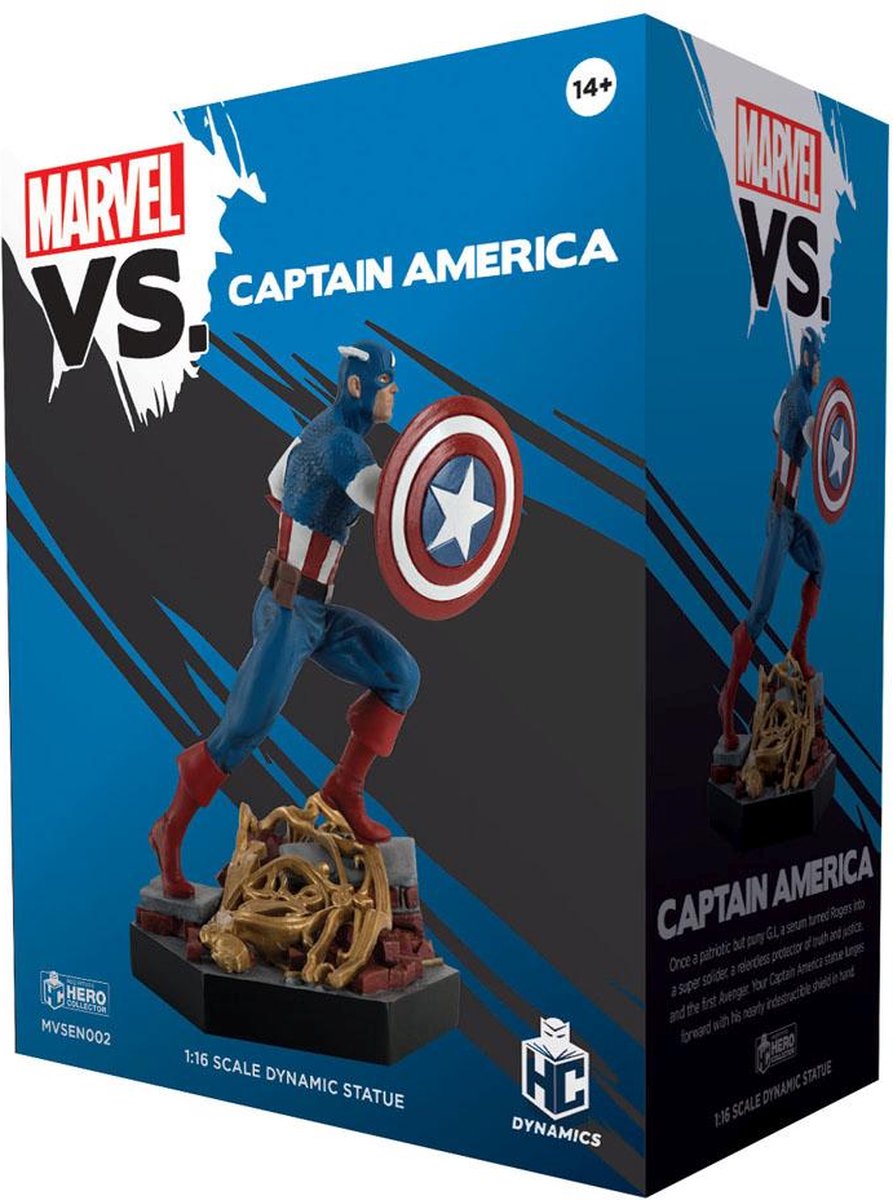 Eaglemoss Publications Ltd. Captain America Beeld/figuur Captain America 13 cm Marvel VS. Resin Statue 1/16 Multicolours