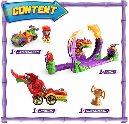 NAVO Magic Box Racers Dragon Loop Track - Speelset met voertuig - 3+ jaar